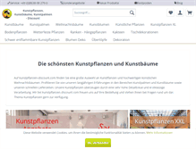 Tablet Screenshot of kunstpflanzen-discount.com